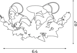 Lampa Sufitowa ROSE Biały Kremowy 5xE14 * Luminex