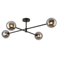 Lampa Sufitowa SARIUS Czarny Szklane Klosze 4xG9 * TK Lighting Discount