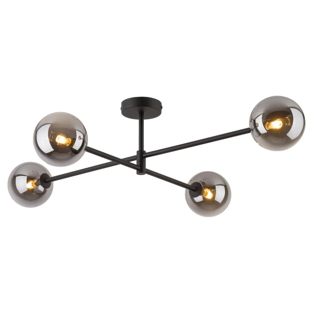 Lampa Sufitowa SARIUS Czarny Szklane Klosze 4xG9 * TK Lighting Discount