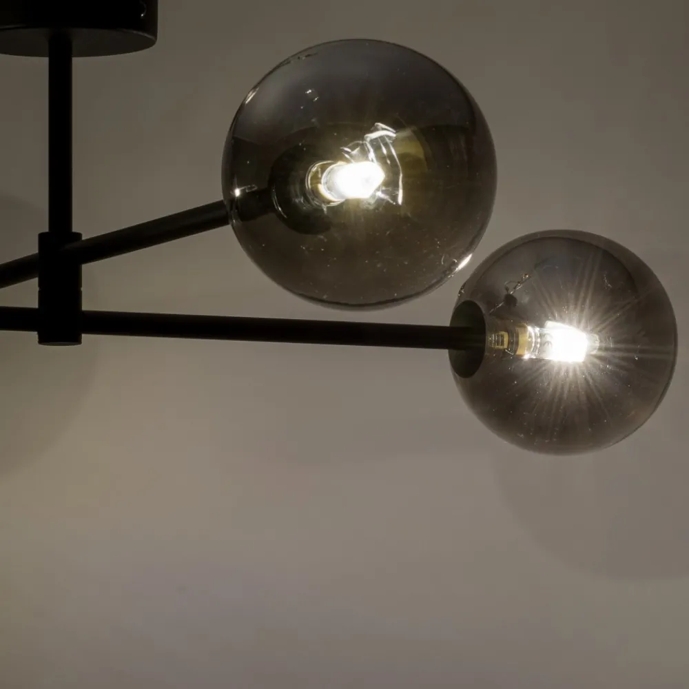 Lampa Sufitowa SARIUS Czarny Szklane Klosze 4xG9 * TK Lighting Discount