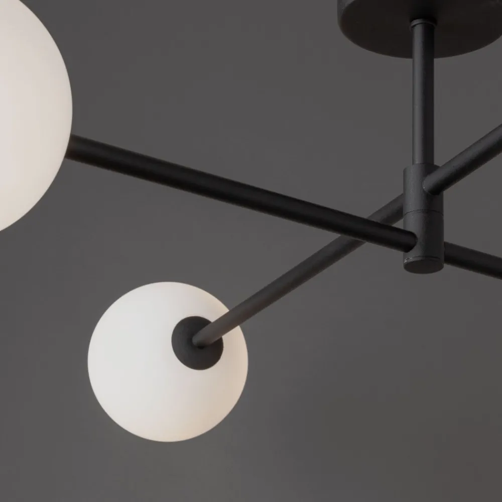 Lampa Sufitowa SARIUS Czarny Szklane Klosze 4xG9 * TK Lighting New