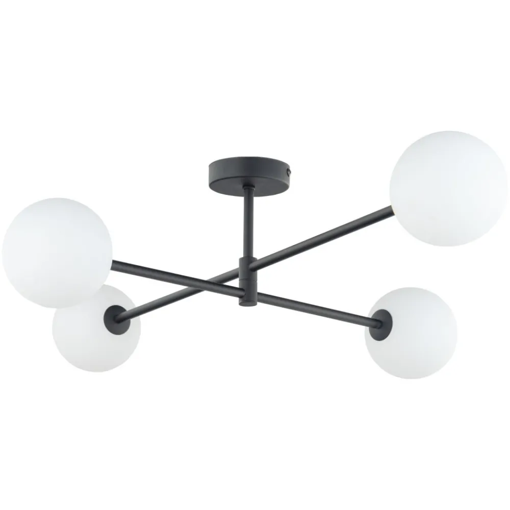 Lampa Sufitowa SARIUS Czarny Szklane Klosze 4xG9 * TK Lighting New