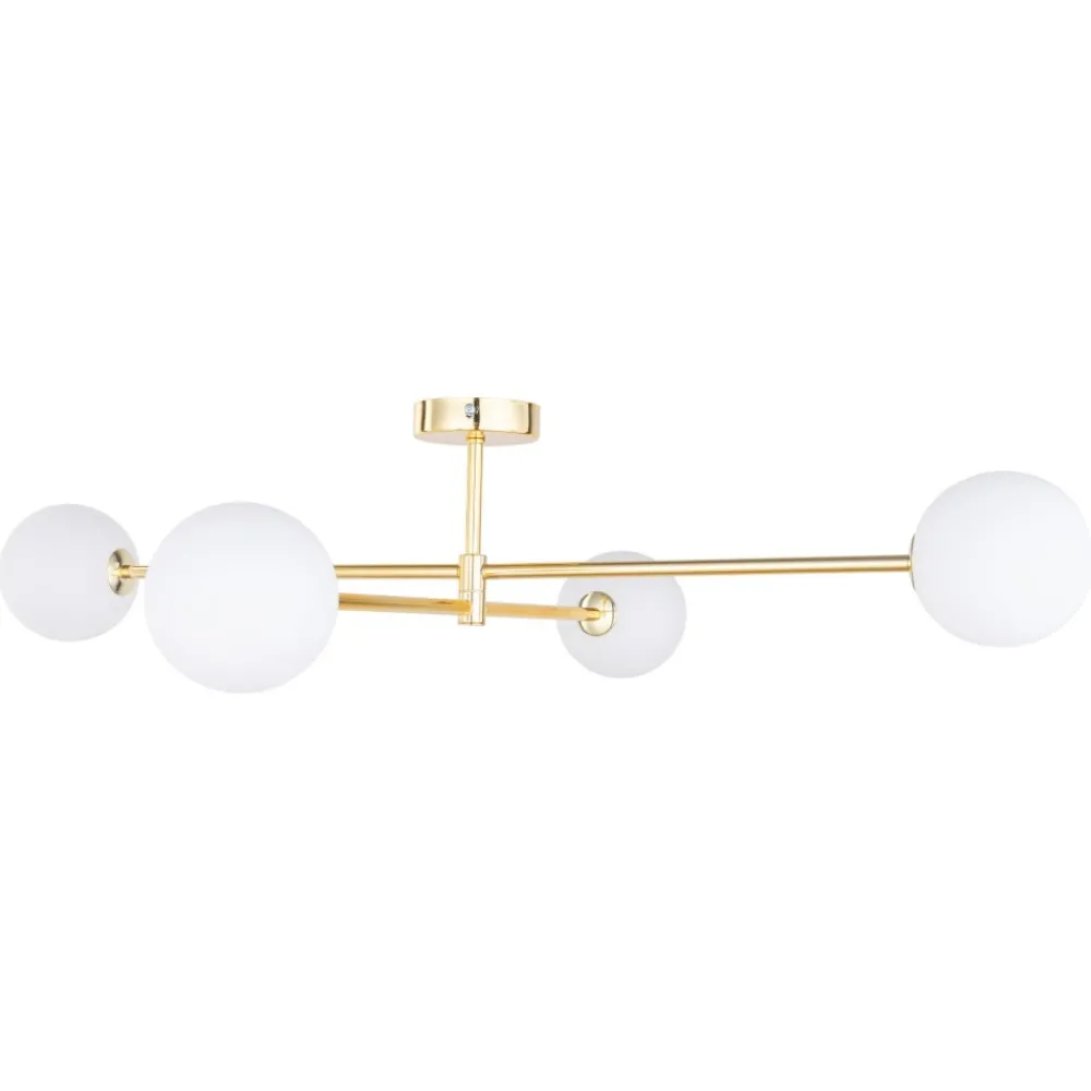 Lampa Sufitowa SARIUS Złoty Szklane Klosze 4xG9 * TK Lighting