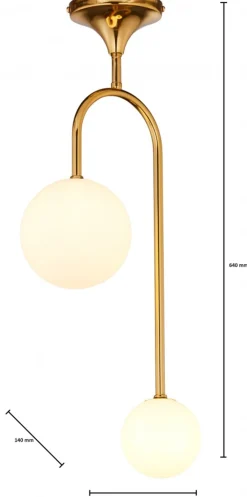 Lampa sufitowa SELEN Złoty Biały Szklane Klosze 2xG9 * Jupiter Sale