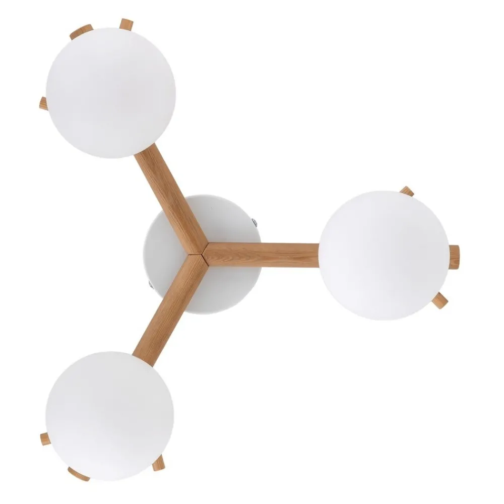 Lampa Sufitowa SHERON Brązowy Biały Szklane Klosze 3xG9 * TK Lighting Discount