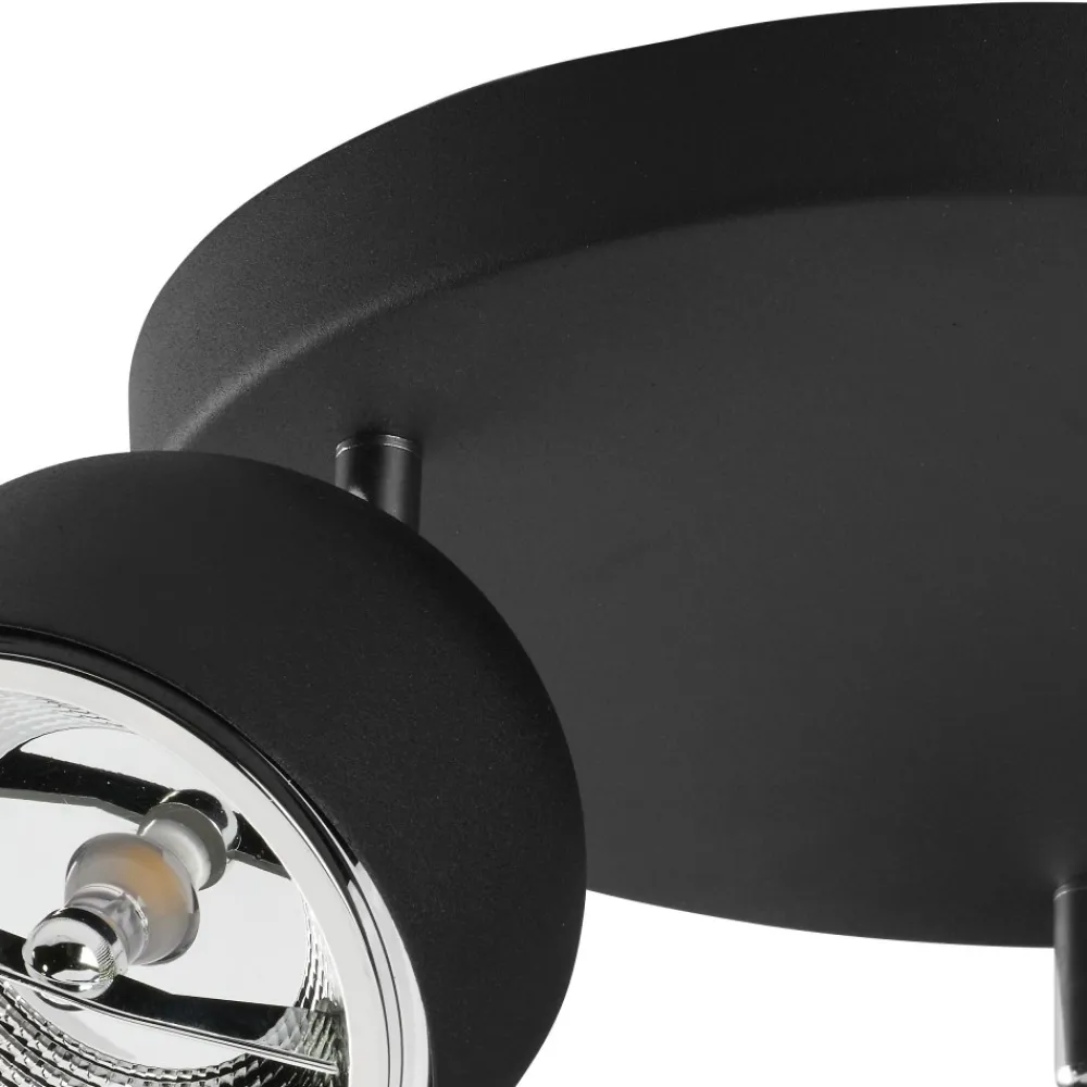 Lampa Sufitowa Spot ALTEA Czarny Koło 3xGU10 AR111 * TK Lighting New
