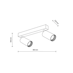 Lampa sufitowa Spot AMIS biała 2xGU10 * TK Lighting Outlet