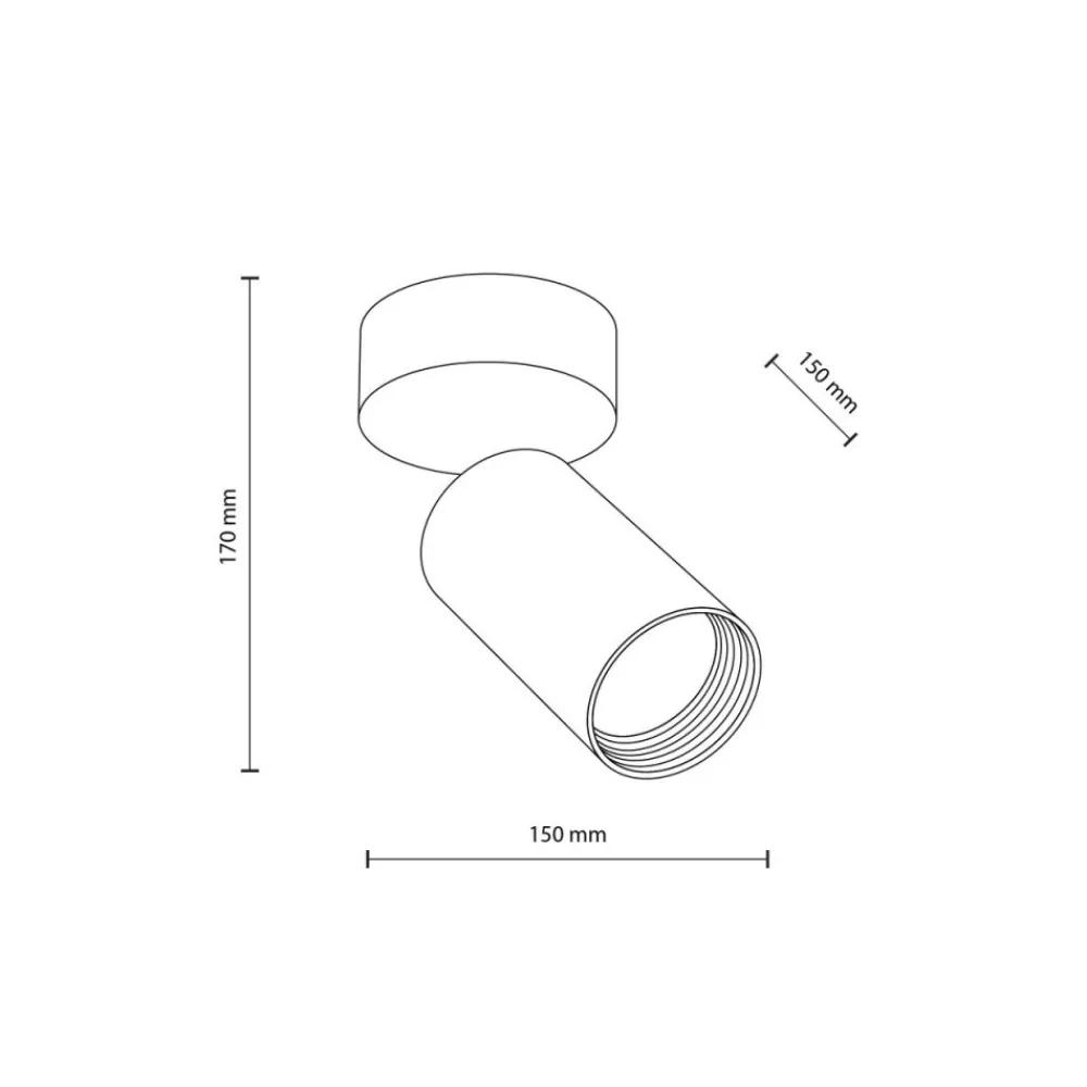 Lampa sufitowa Spot AMIS czarna 1xGU10 regulowana * TK Lighting Hot
