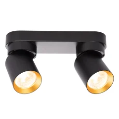 Lampa Sufitowa Spot ANDY Czarny Złoty 2xGU10 22cm * Eko-light Discount