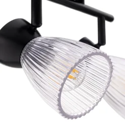 Lampa Sufitowa Spot BEST Czarny Szklane Klosze 2xE14 * Eko-light Outlet