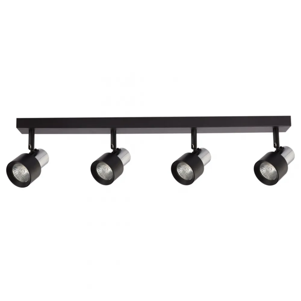 Lampa Sufitowa Spot CINO Czarny Srebrny 4xGU10 * Eko-light New