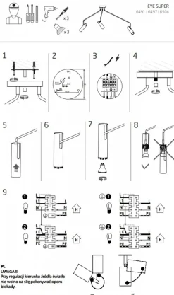 Lampa Sufitowa Spot EYE SUPER Biały 3xGU10 * Nowodvorski Online