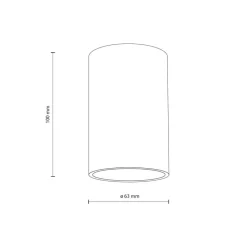 Lampa sufitowa Spot FLARE czarna 1xGU10 * TK Lighting Hot