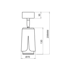 Lampa Sufitowa Spot FLOWER Biały Srebrny 1xGU10 * Eko-light Discount