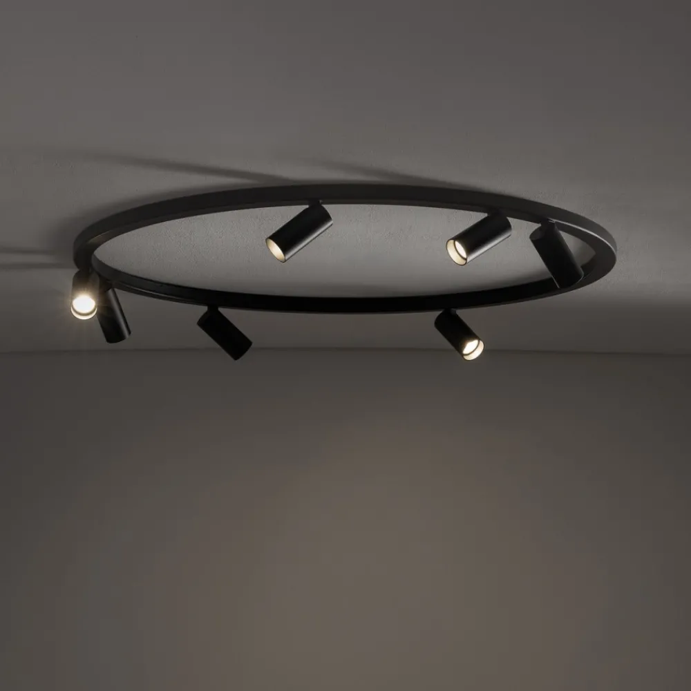 Lampa sufitowa Spot FOURTY ROUND czarna 7xGU10 * Nowodvorski Online