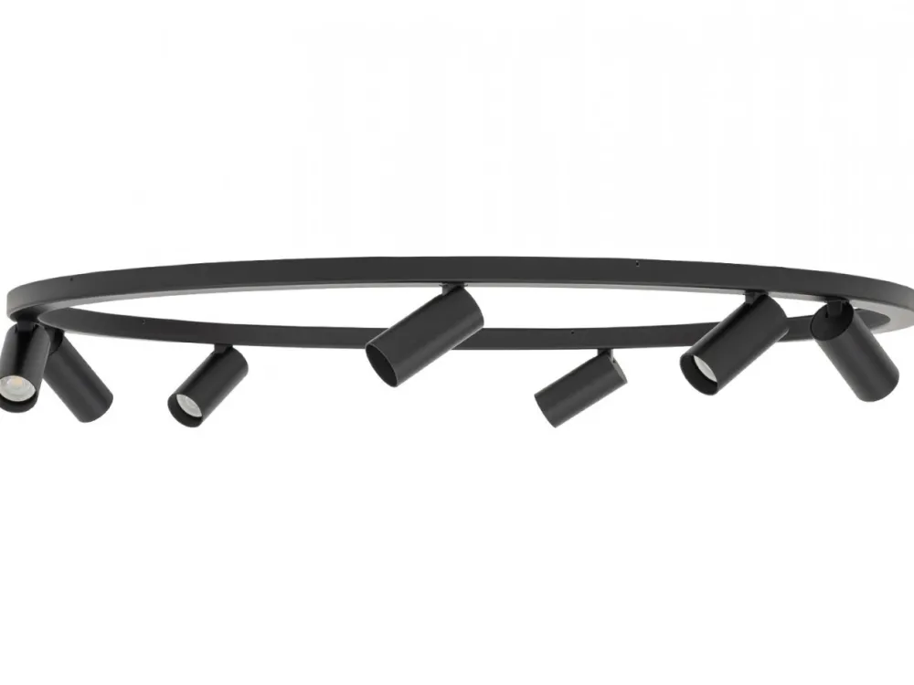 Lampa sufitowa Spot FOURTY ROUND czarna 7xGU10 * Nowodvorski Online