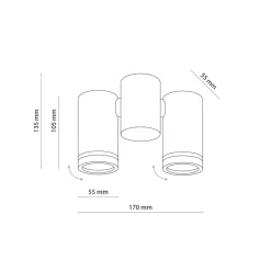 Lampa Sufitowa Spot JET Biały 2xGU10 * TK Lighting Sale