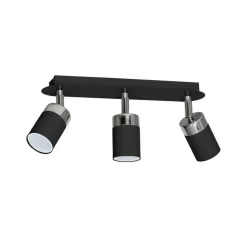 Lampa sufitowa Spot JOKER Czarny Srebrny 3xGU10 * Eko-light New