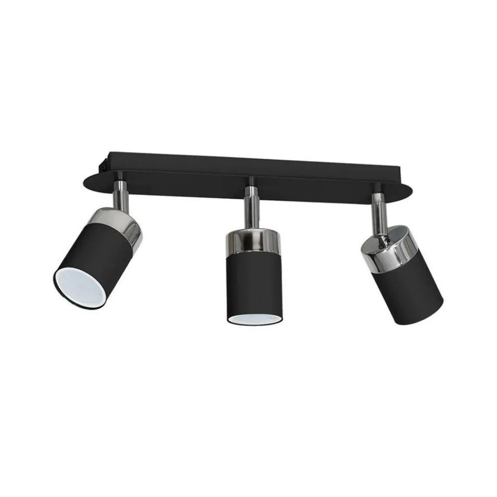 Lampa sufitowa Spot JOKER Czarny Srebrny 3xGU10 * Eko-light New