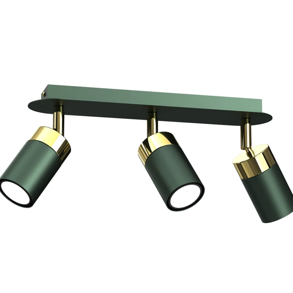 Lampa sufitowa Spot JOKER Zielony Złoty 3xGU10 * Eko-light Discount