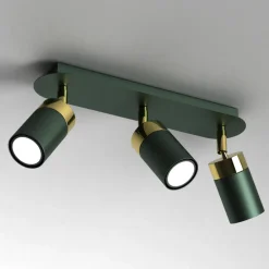 Lampa sufitowa Spot JOKER Zielony Złoty 3xGU10 * Eko-light Discount