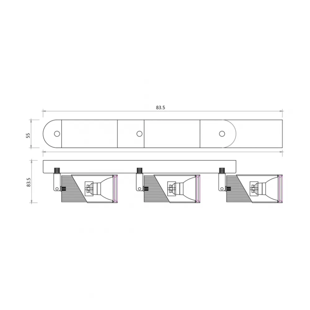 Lampa Sufitowa Spot NEO Biały Srebrny 3xGU10 * Eko-light Sale