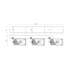 Lampa Sufitowa Spot NEO Czarny Złoty 3xGU10 * Eko-light Outlet