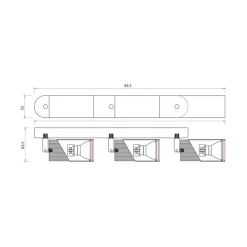 Lampa Sufitowa Spot NEO Czarny Złoty 3xGU10 * Eko-light Outlet