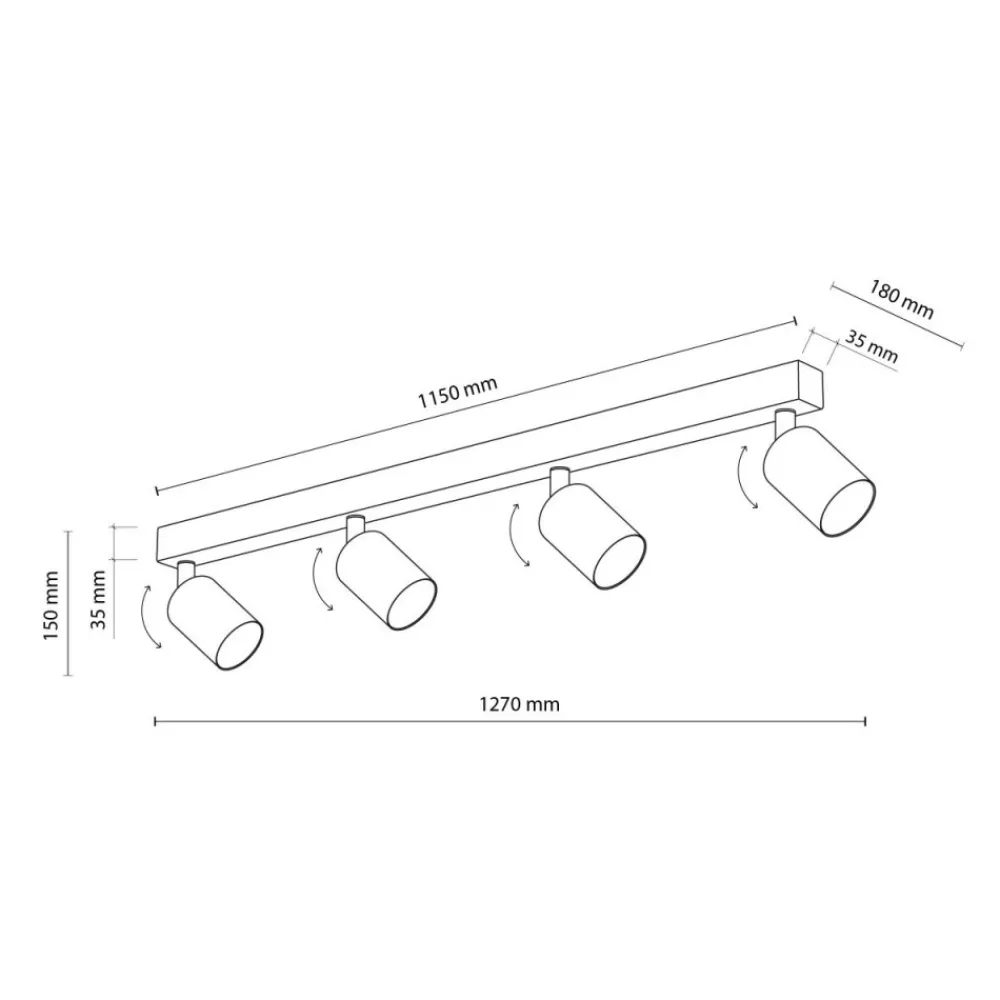 Lampa sufitowa Spot NEX biała 4xGU10 * TK Lighting Best