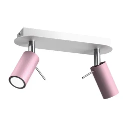 Lampa Sufitowa Spot PRESTON Biały Różowy 2xmini GU10 * Eko-light Best