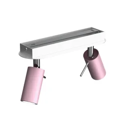 Lampa Sufitowa Spot PRESTON Biały Różowy 2xmini GU10 * Eko-light Best