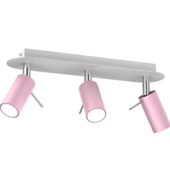 Lampa Sufitowa Spot PRESTON Biały Różowy 3xmini GU10 * Eko-light Best