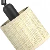 Lampa Sufitowa Spot RATTAN Czarny Beżowy Abażur 2xE14 * Luminex Online