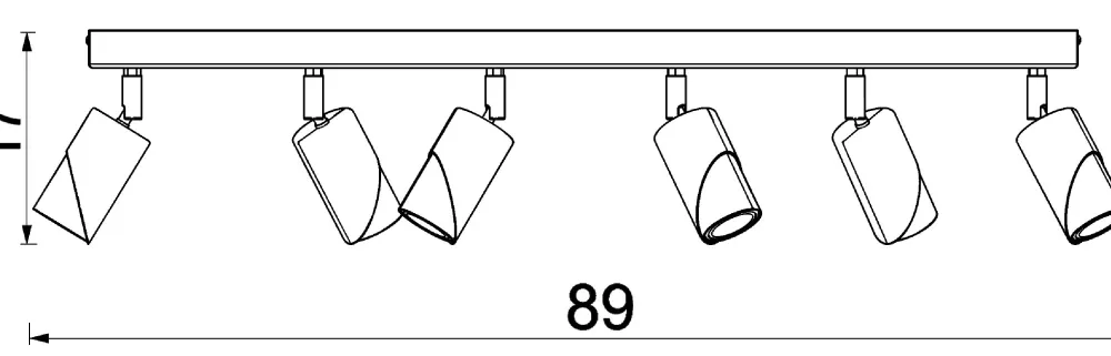 Lampa Sufitowa Spot SHIFT Beżowy Złoty 6xGU10 * Luminex Sale