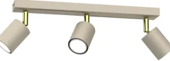 Lampa Sufitowa Spot STRIPER Beżowy Złoty 3xGU10 * Luminex New