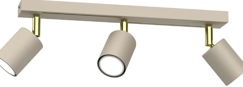 Lampa Sufitowa Spot STRIPER Beżowy Złoty 3xGU10 * Luminex New