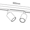Lampa Sufitowa Spot STRIPER Czarny Złoty 6xGU10 * Luminex Hot