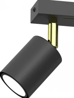 Lampa Sufitowa Spot STRIPER Czarny Złoty 6xGU10 * Luminex Hot