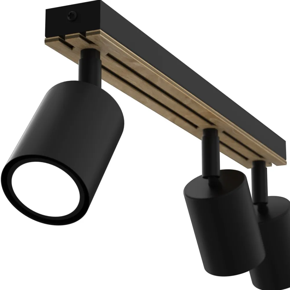 Lampa Sufitowa Spot TERRA Czarny Brązowy 3xGU10 * Luminex Discount