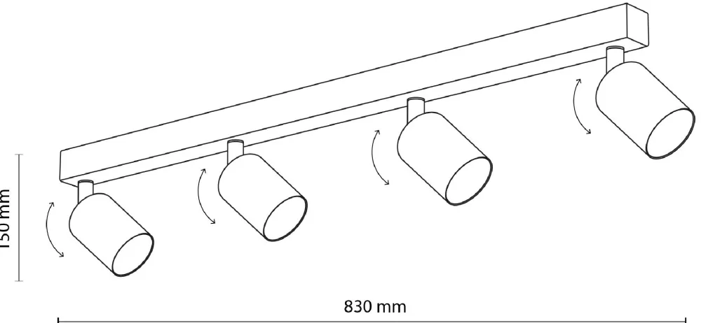 Lampa Sufitowa SPOT TOP Brązowy 4xGU10 * TK Lighting New