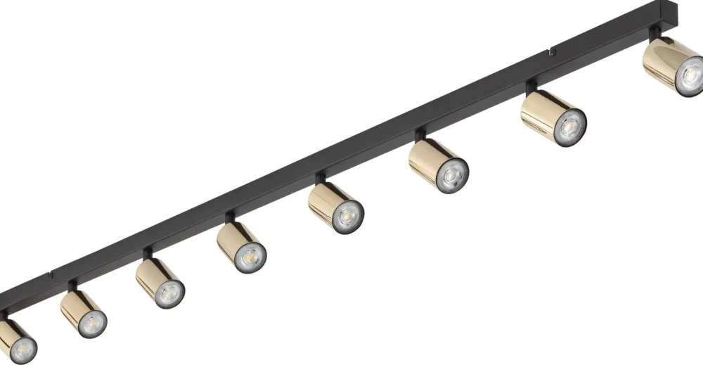 Lampa Sufitowa SPOT TOP Czarny Złoty 8xGU10 * TK Lighting Discount