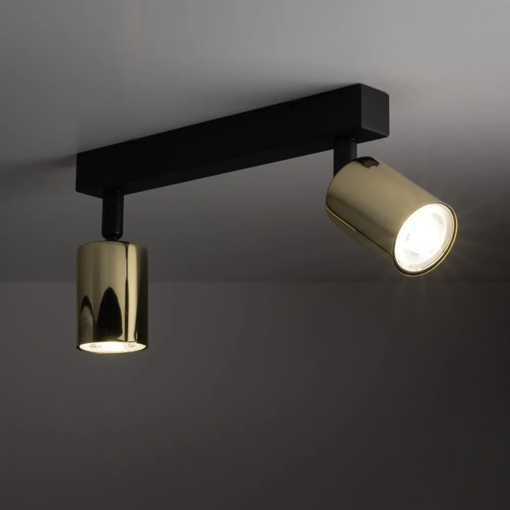 Lampa Sufitowa SPOT TOP Czarny Złoty 2xGU10 * TK Lighting Outlet