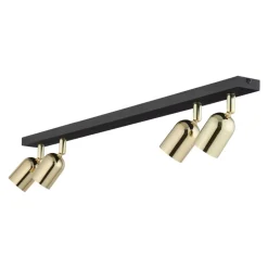 Lampa sufitowa Spot TOP czarna złota 4xGU10 * TK Lighting Online