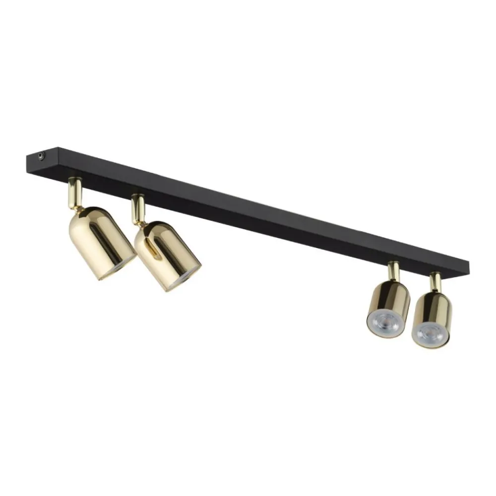 Lampa sufitowa Spot TOP czarna złota 4xGU10 * TK Lighting Online