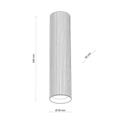 Lampa sufitowa Spot TUNE L brązowa 1xGU10 * TK Lighting Outlet
