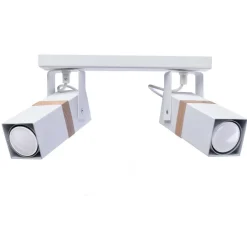 Lampa sufitowa Spot VIDAR Biały Brązowy 2xGU10 * Eko-light Discount