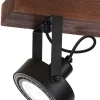 Lampa Sufitowa Spot VIVA WOOD Czarny Brązowy 3xGU10 AR111 * Luminex Best