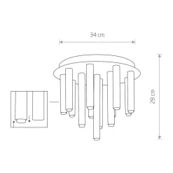 Lampa sufitowa STALACTITE biała 13xG9 * Nowodvorski Online