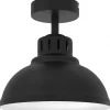Lampa Sufitowa SVEN Czarny Biały Metalowy Klosz 1xE27 * Luminex Best