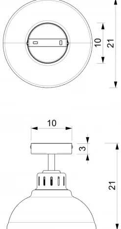 Lampa Sufitowa SVEN Czarny Złoty Metalowy Klosz 1xE27 * Luminex Discount